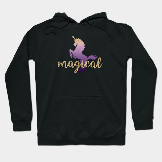 MAGICAL Purple Unicorn Hoodie by ferinefire